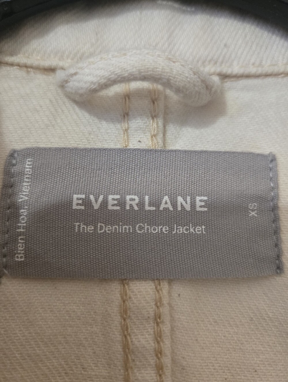Everlane Denim "Chore Jacket" In Bone, XS - Picture 5 of 15